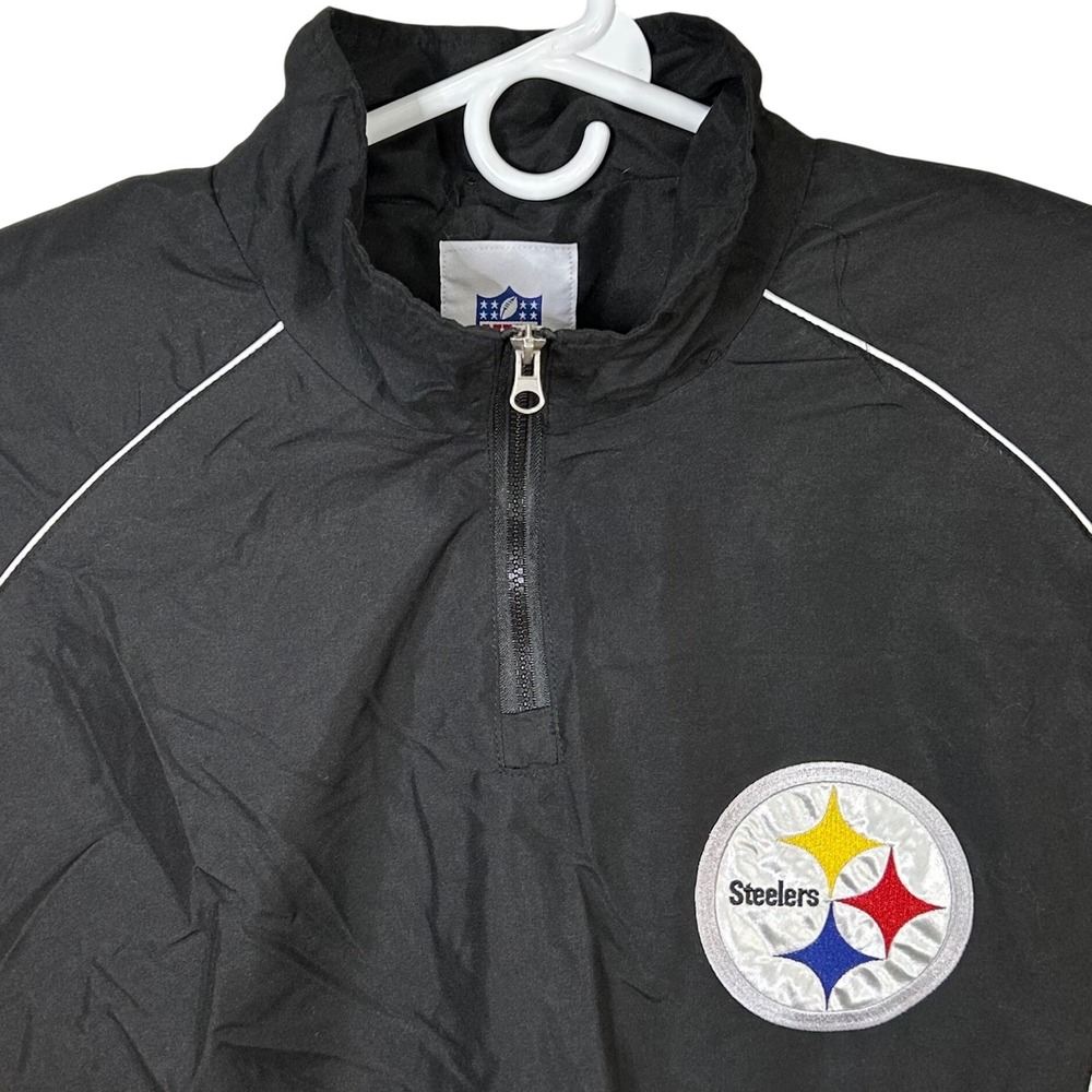 Vintage NFL Pittsburgh Steelers Pullover Windbreaker Jacket Men's XL‎ Footbll